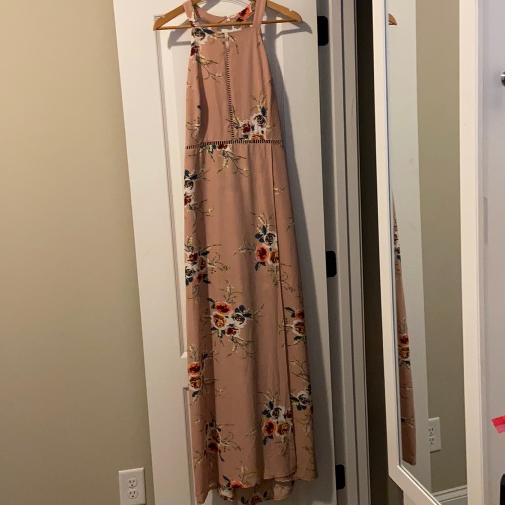 Pink floral dress